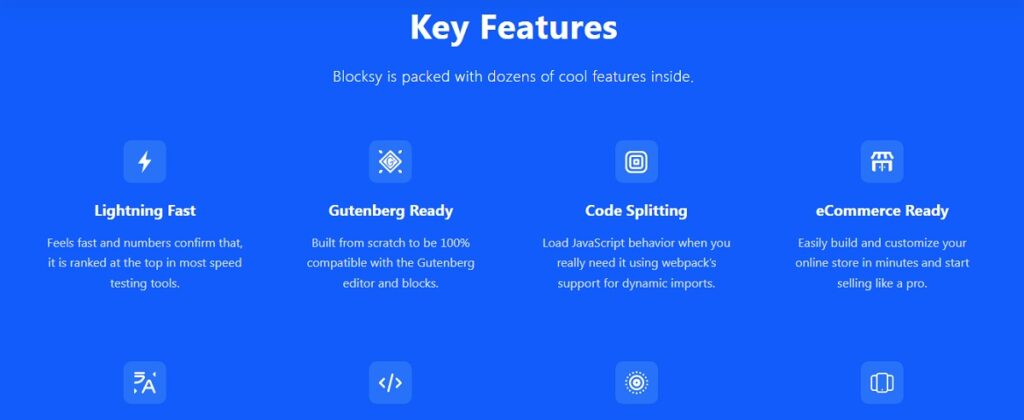 blocksy features