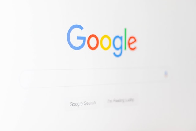 how to write a blog intro - screenshot of google homepage