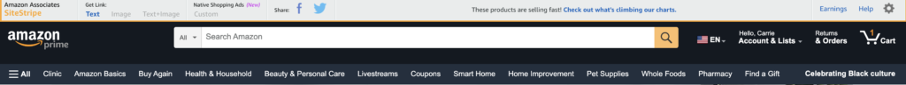 amazon affiliate site stripe