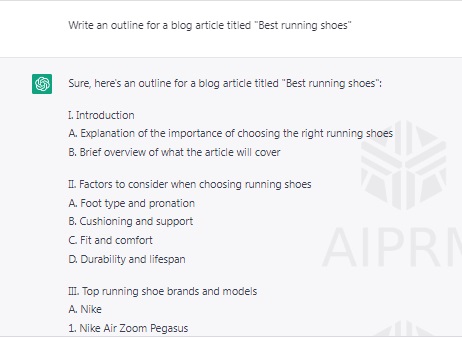 outline for best running shoes