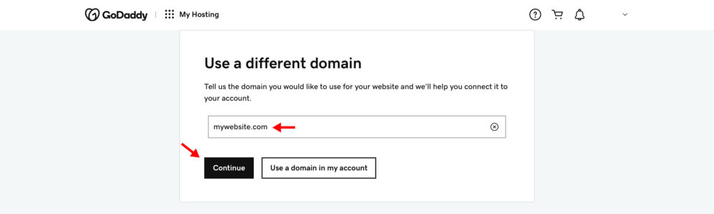 godaddy-domain-selection