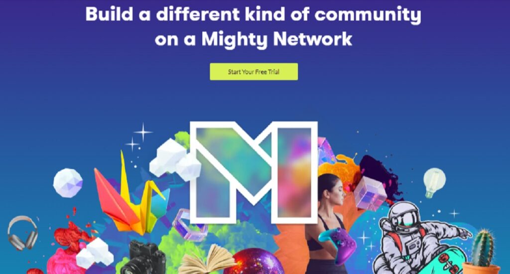 Mighty Networks landing page.