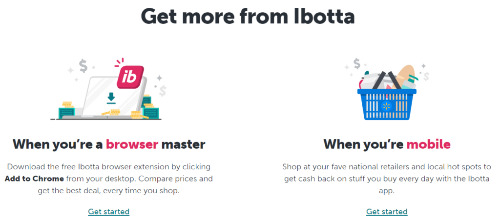fetch vs ibotta - ibotta browser and mobile screenshot