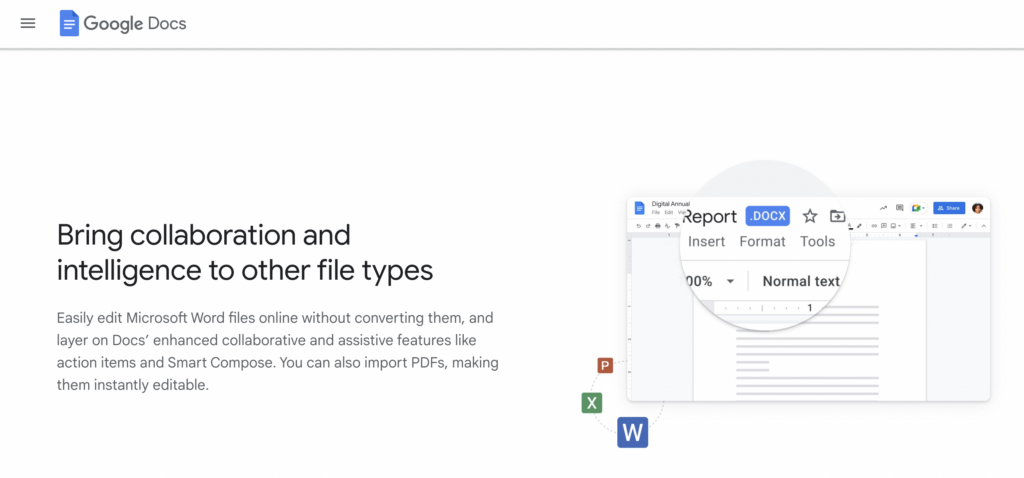 best tools for writers - googledocs screenshot