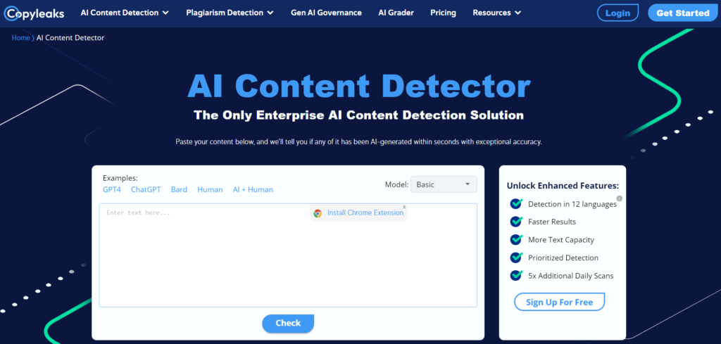 Originality AI Review: copyleaks ai content detector screenshot
