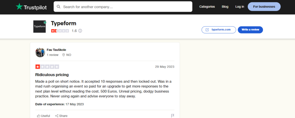 Trustpilot reviews