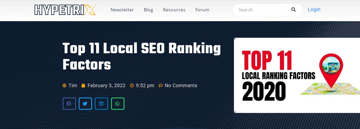 Local SEO ranking factors.