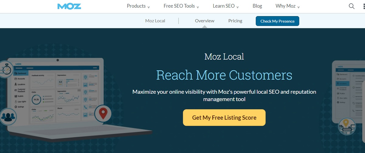 MOZ local, a powerful local SEO and reputation management tool.