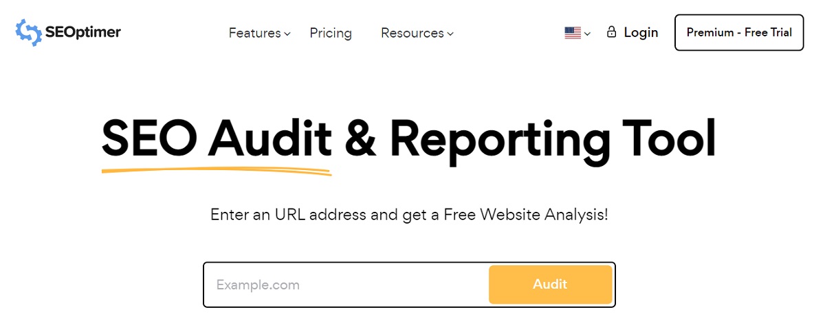 SEOptimer - website audit tool.