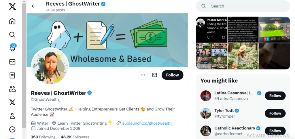 Twitter ghostwriter
