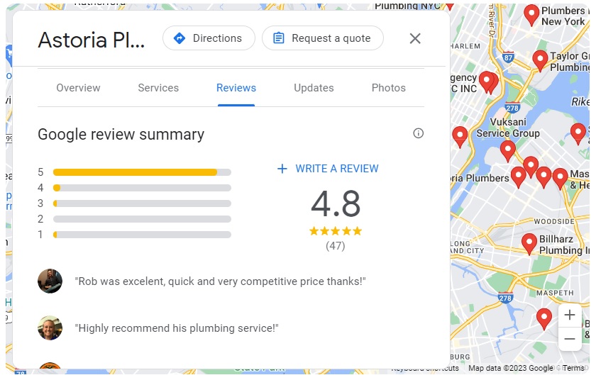 Google review summary.