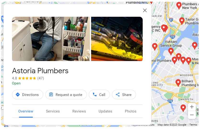 Plumbers Google Business Profile.