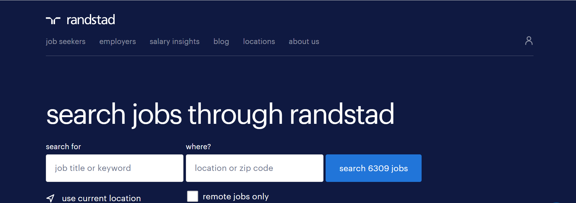 Randstead landing page