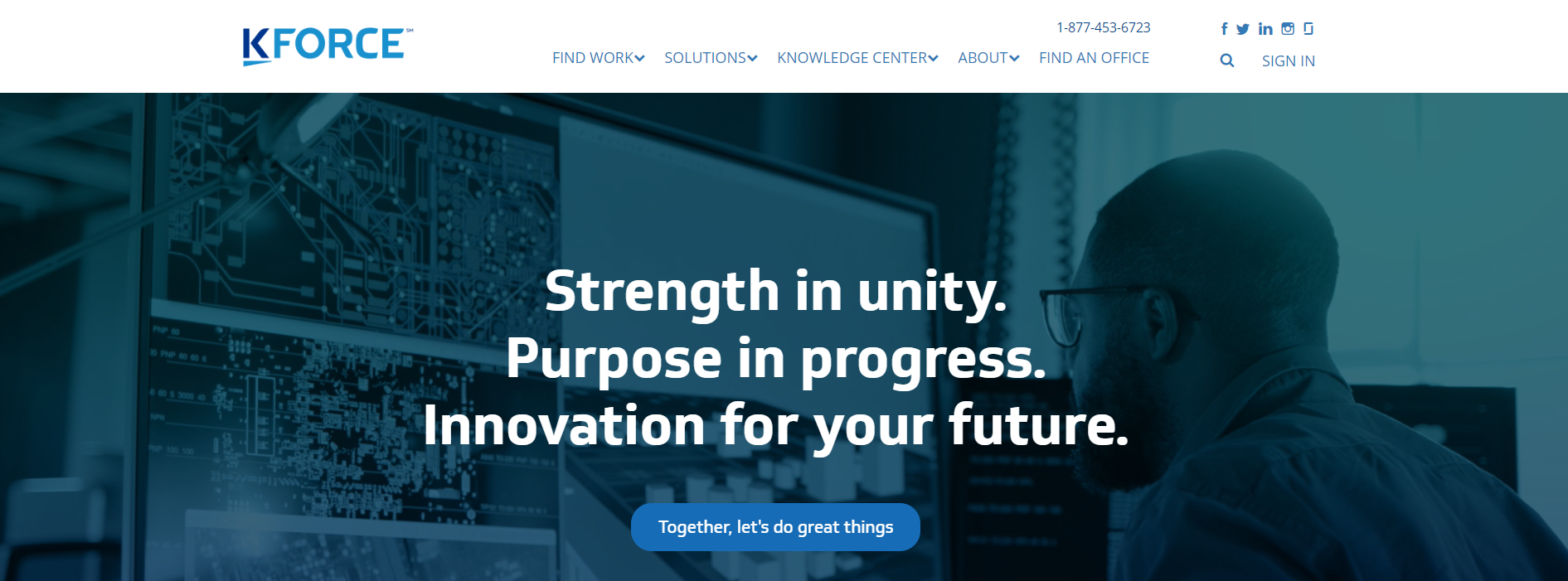 Kforce landing page