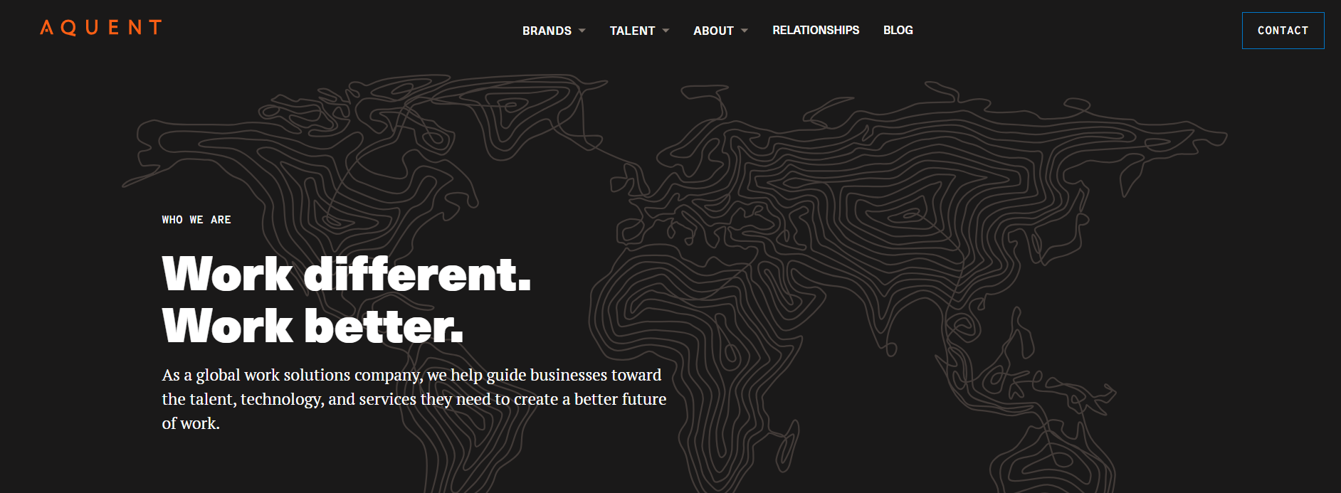 Aquent landing page