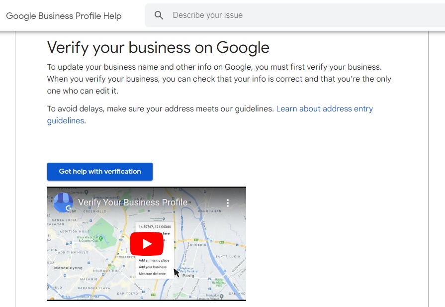 Verify your business on Google.