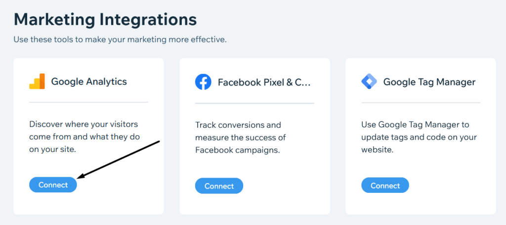 Connect Google Analytics to Wix