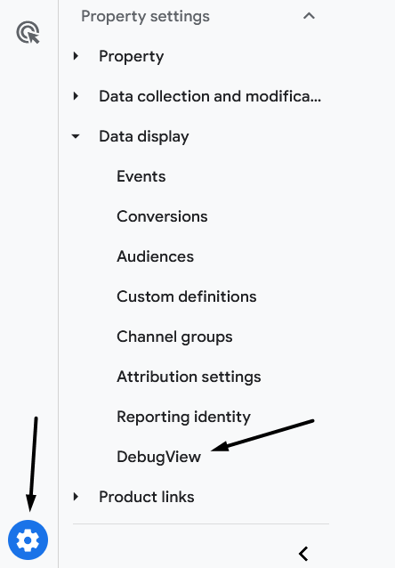 DebugView in Google Analytics