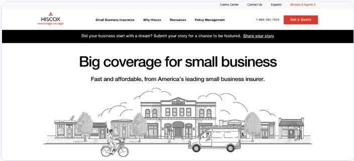Hiscox small business insurance.