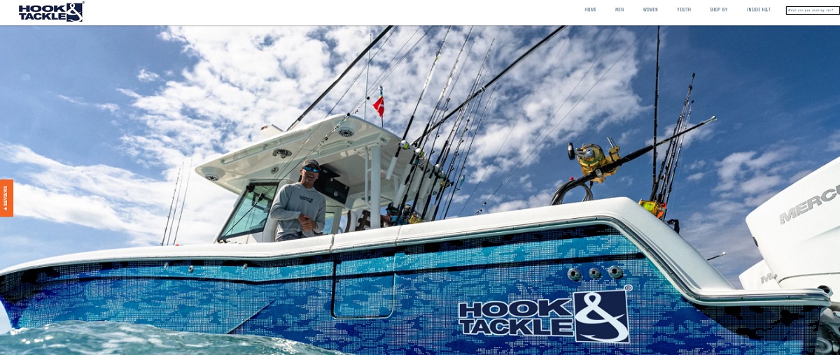 Hook and Tackle landing page.