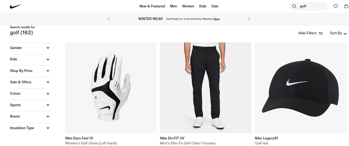 Nike Golf clothes.