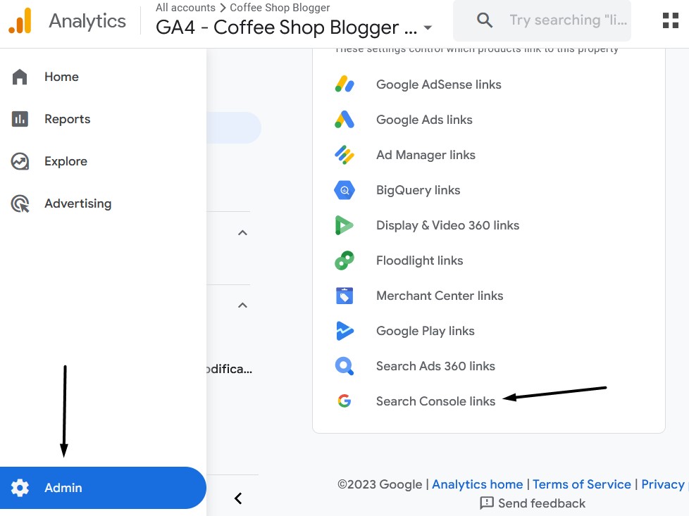 Connect Google Search Console with Google Analytics