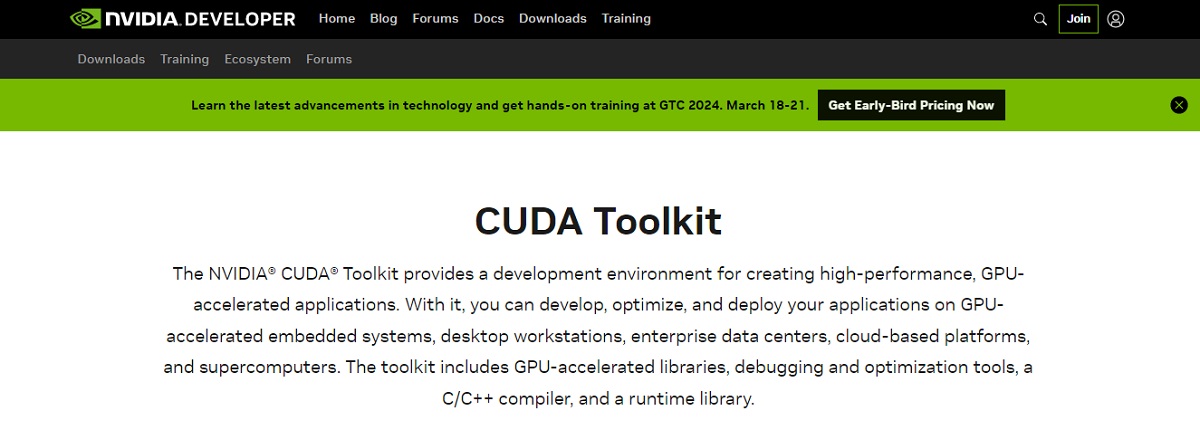 Cuda toolkit for image processing.