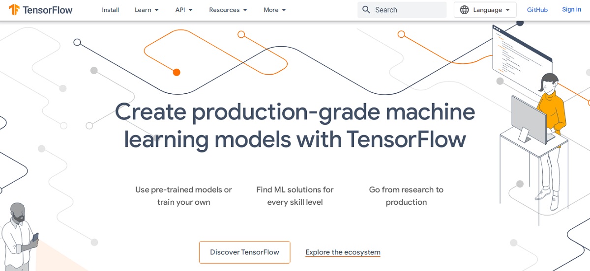 TensorFlow - machine-learning library.