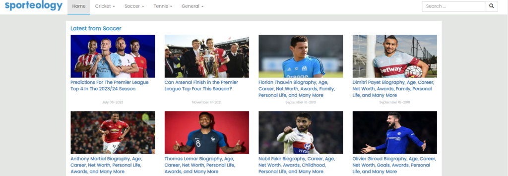 sporteology homepage