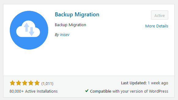 WordPress migration plugin