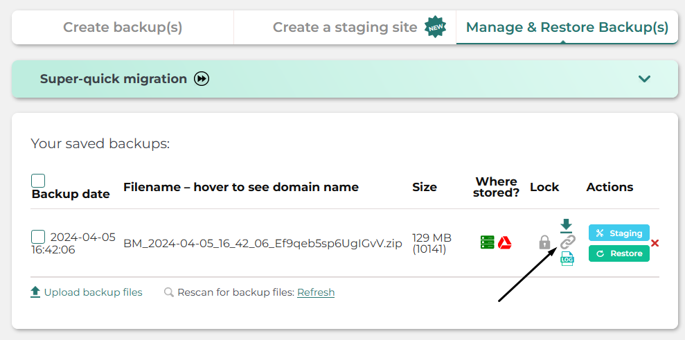 WordPress site migration