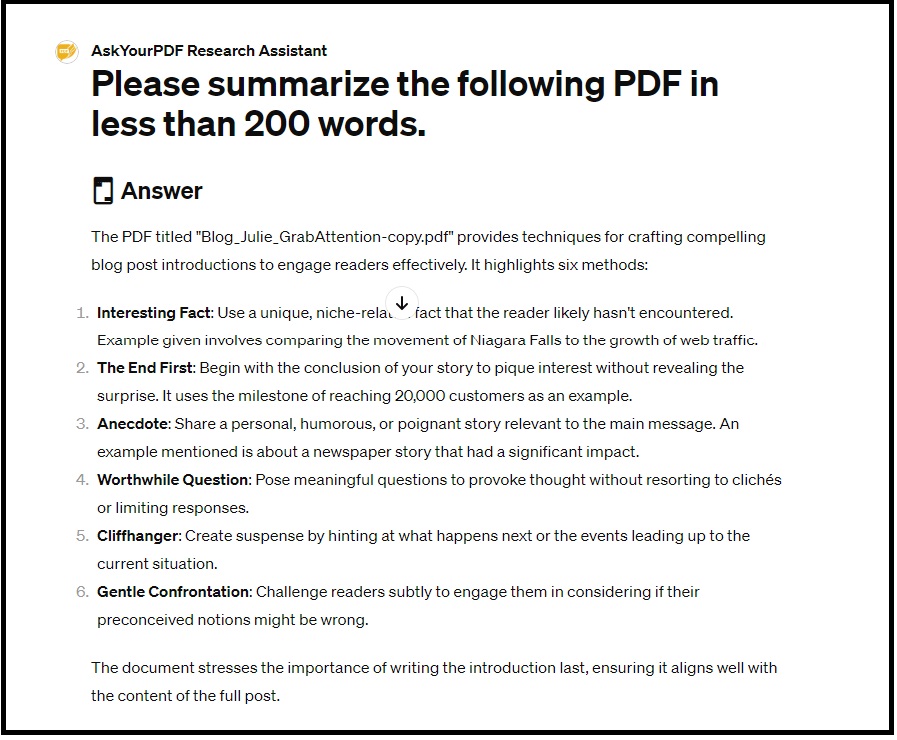 AskyourPDF summary.