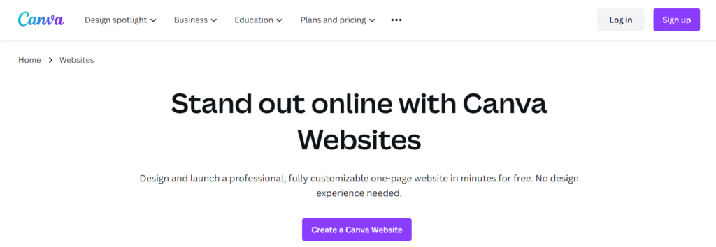 canva websites