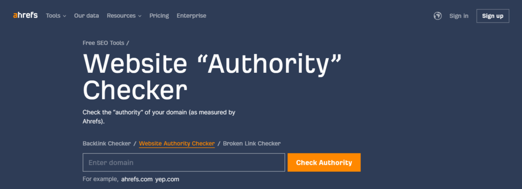 domain authority checker
