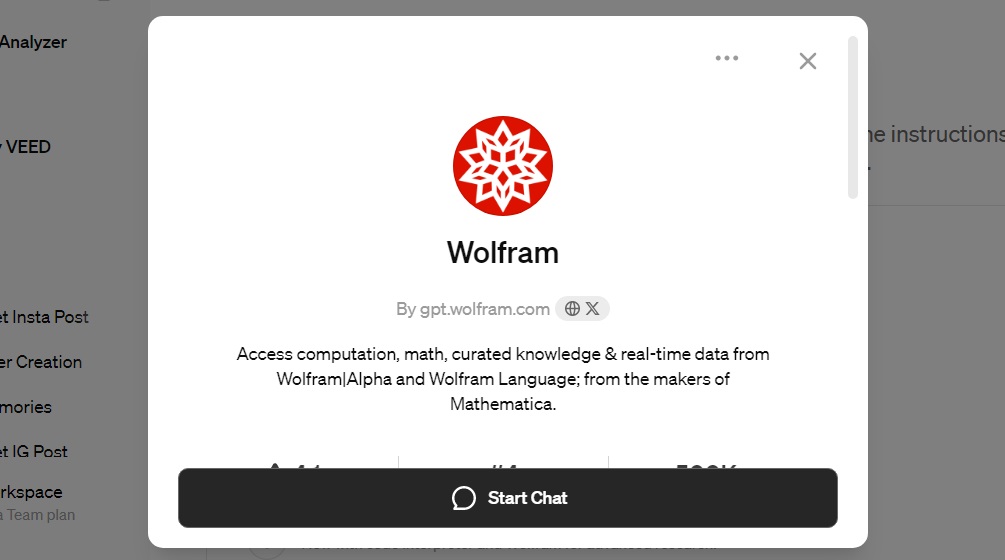 Wolfram GPT is the new version of the wolfram plugin.
