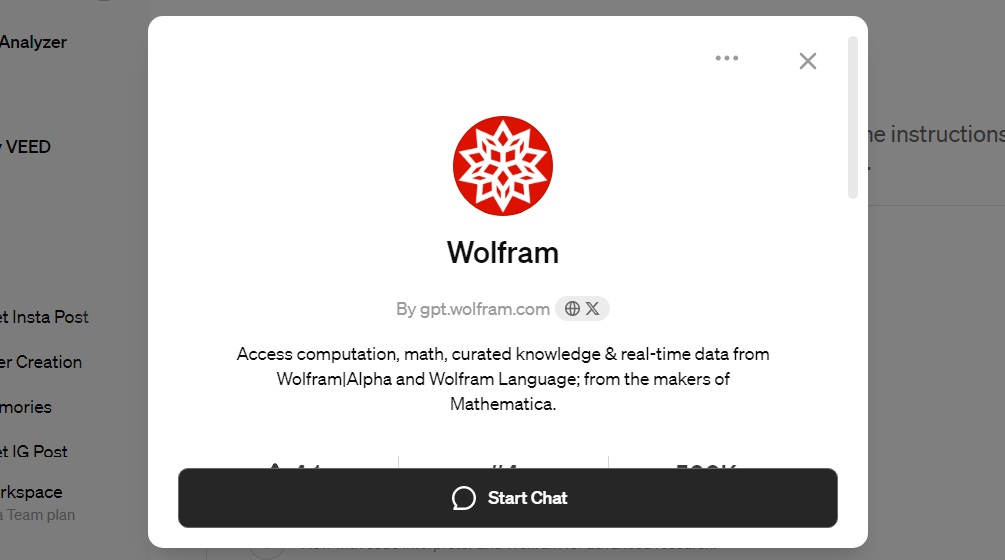Wolfram GPT is the new version of the wolfram plugin.